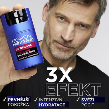 Men Expert Power Age 24H Moisturiser - Revitalizační a hydratační pleťový krém